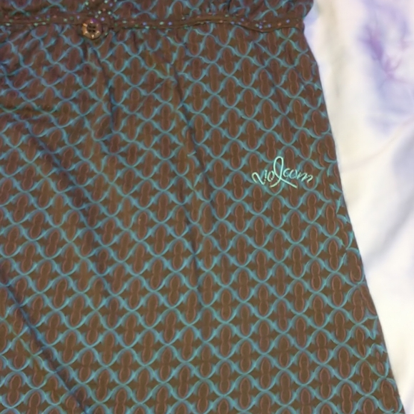 Size S brown and blue multi color volcom tank top - Picture 2 of 4